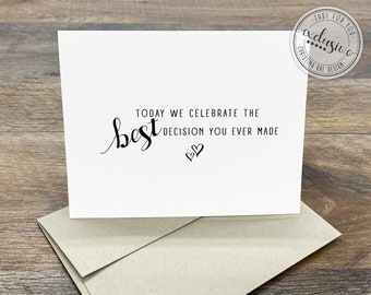 Funny Wedding Anniversary Cards, wedding anniversary cards, best decision anniversary card, for wife or husband, CRW100
