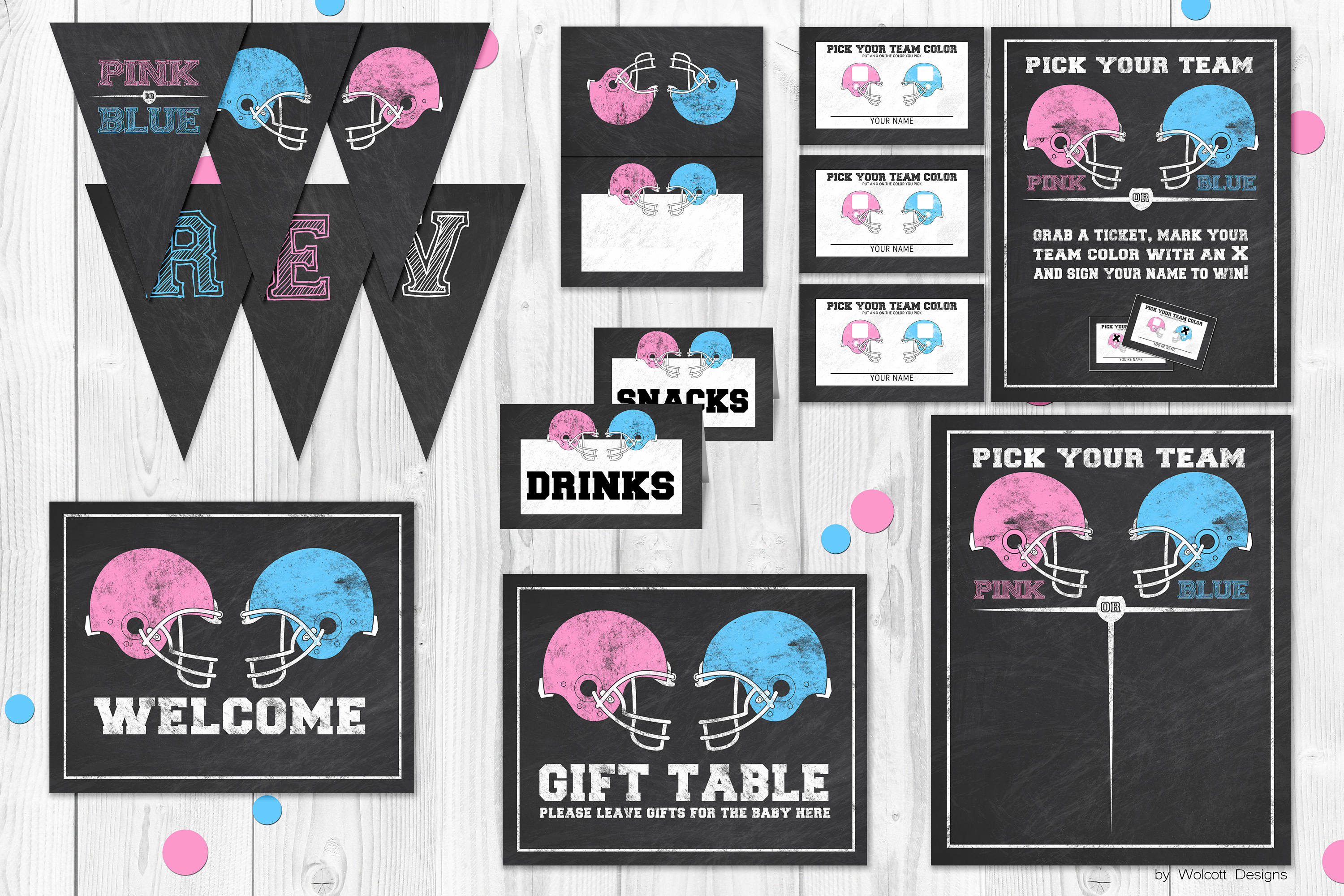 Football Gender Reveal Party Gender Reveal Games Gender Etsy