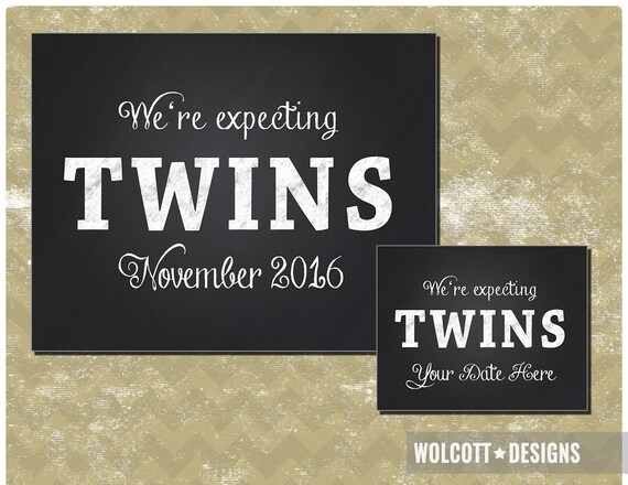 Twins Pregnancy Announcement Twins Pregnancy Reveal | Etsy