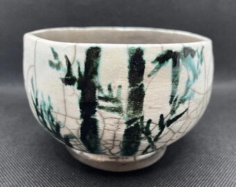 Japanese Style Pottery Raku Ware Ceramic Chawan Tea Ceremony Bowl Signed DSB 97