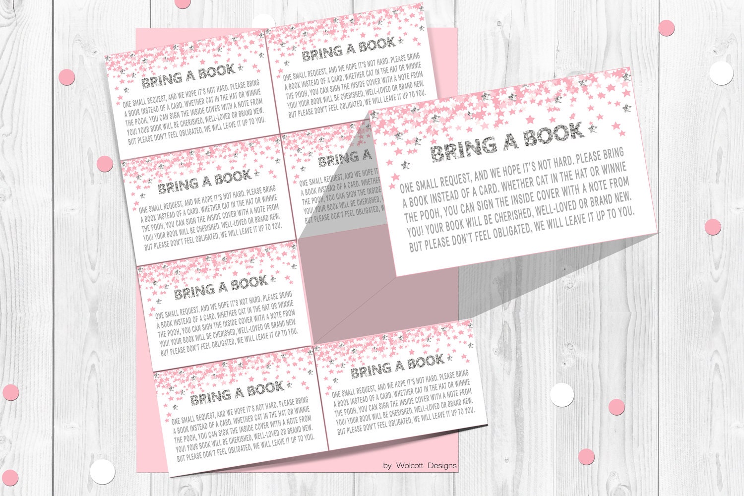 Tickled pink bring a book inserts Tickled pink bring a | Etsy