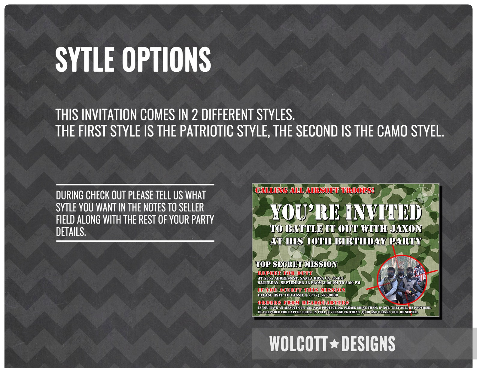 Airsoft Party Invitation Photo Invitation Air Soft War Etsy