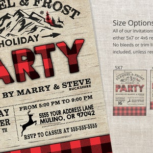 Flannel and Frost Invitation, Flannel and Frost Christmas Party ...