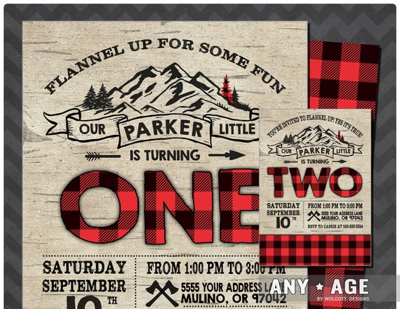 Lumberjack birthday invitation Lumberjack invite First birthday ...