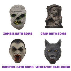 Horror Bath Bomb Gift Set, Magic Bath Bombs, VBC.LIFE, Halloween Gifts, Creepy, Wizard, Vegan, Cruelty Free, Soap Gift Set, Bath Fizzer zdjęcie 7