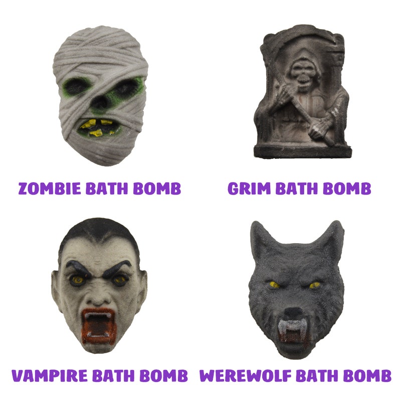 Horror Bath Bomb Gift Set, Magic Bath Bombs, VBC.LIFE, Halloween Gifts, Creepy, Wizard, Vegan, Cruelty Free, Soap Gift Set, Bath Fizzer image 7