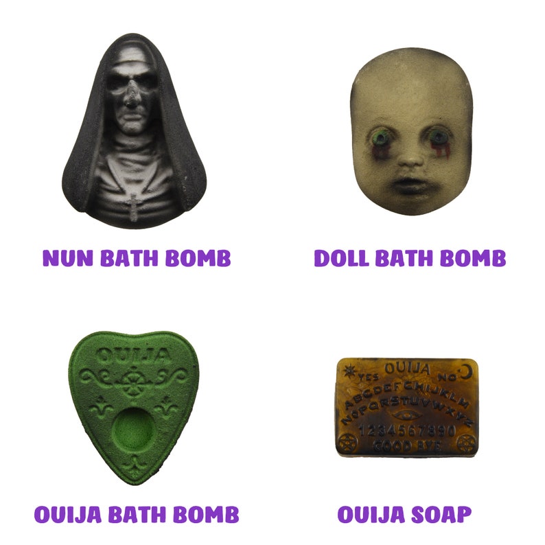 Horror Bath Bomb Gift Set, Magic Bath Bombs, VBC.LIFE, Halloween Gifts, Creepy, Wizard, Vegan, Cruelty Free, Soap Gift Set, Bath Fizzer image 6
