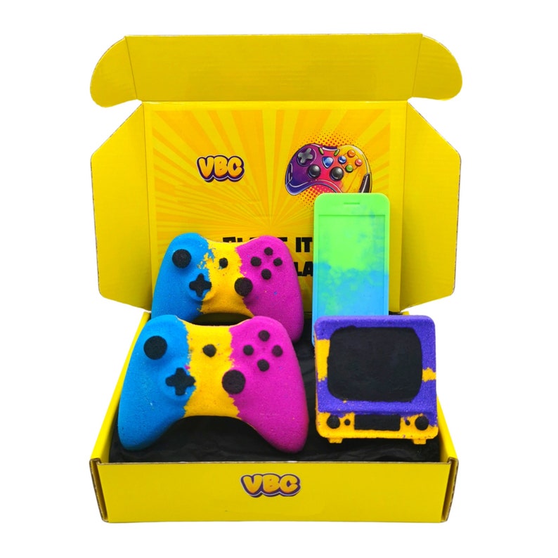 Controller Bath Bomb, Gamer Gift Set, VBC.Life, Bath Bombs, Bath Fizz, Vegan, Cruelty Free, Bath Fizzer, Bath Bomb Gift Set, Father's Day