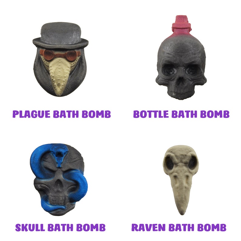 Horror Bath Bomb Gift Set, Magic Bath Bombs, VBC.LIFE, Halloween Gifts, Creepy, Wizard, Vegan, Cruelty Free, Soap Gift Set, Bath Fizzer image 8