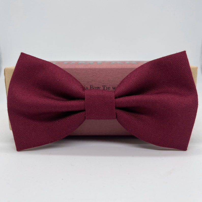 Bow Tie in Rich Burgundy Maroon Pre-Tied, Self-Tie, Boy's sizes, Pocket Squares & Cufflinks Adult Pre-Tied