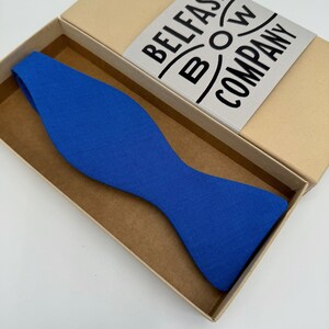 Irish Linen Bow Tie in Cobalt Blue Self-tie, Pre-tied, Boy's Sizes ...