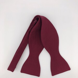 Bow Tie in Rich Burgundy Maroon Pre-Tied, Self-Tie, Boy's sizes, Pocket Squares & Cufflinks image 4