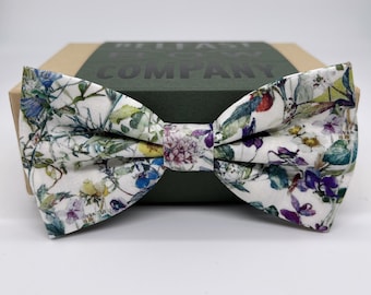 Liberty Bow Tie in Wildflowers Floral Print - Self- Tie, Pre-Tied, Boys's Sizes, Pocket Square & Cufflinks