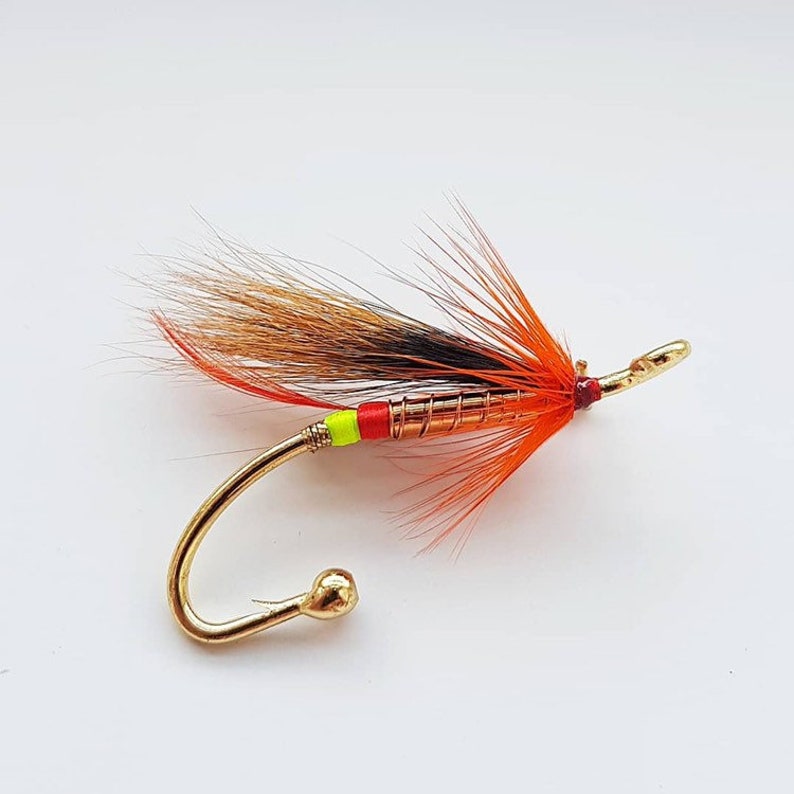 Salmon Fly Brooch Pin Copper Killer Red & Orange Belfast Etsy
