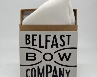 Pañuelo de bolsillo blanco de lino irlandés