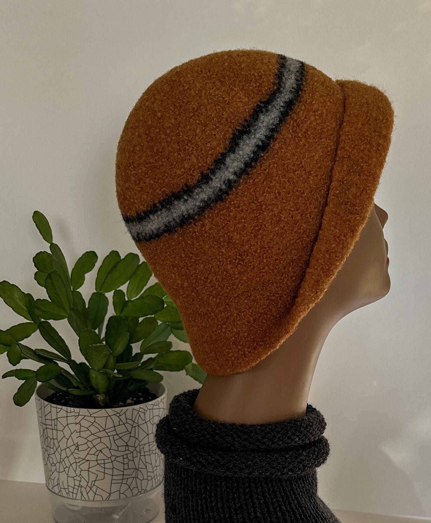 FELTED WOOL CLOCHE HAT UNIQUE GIFT FOR WOMEN sur la tete | Chloe Wool Felt Cloche Hat – Village Hat Shop main image 2