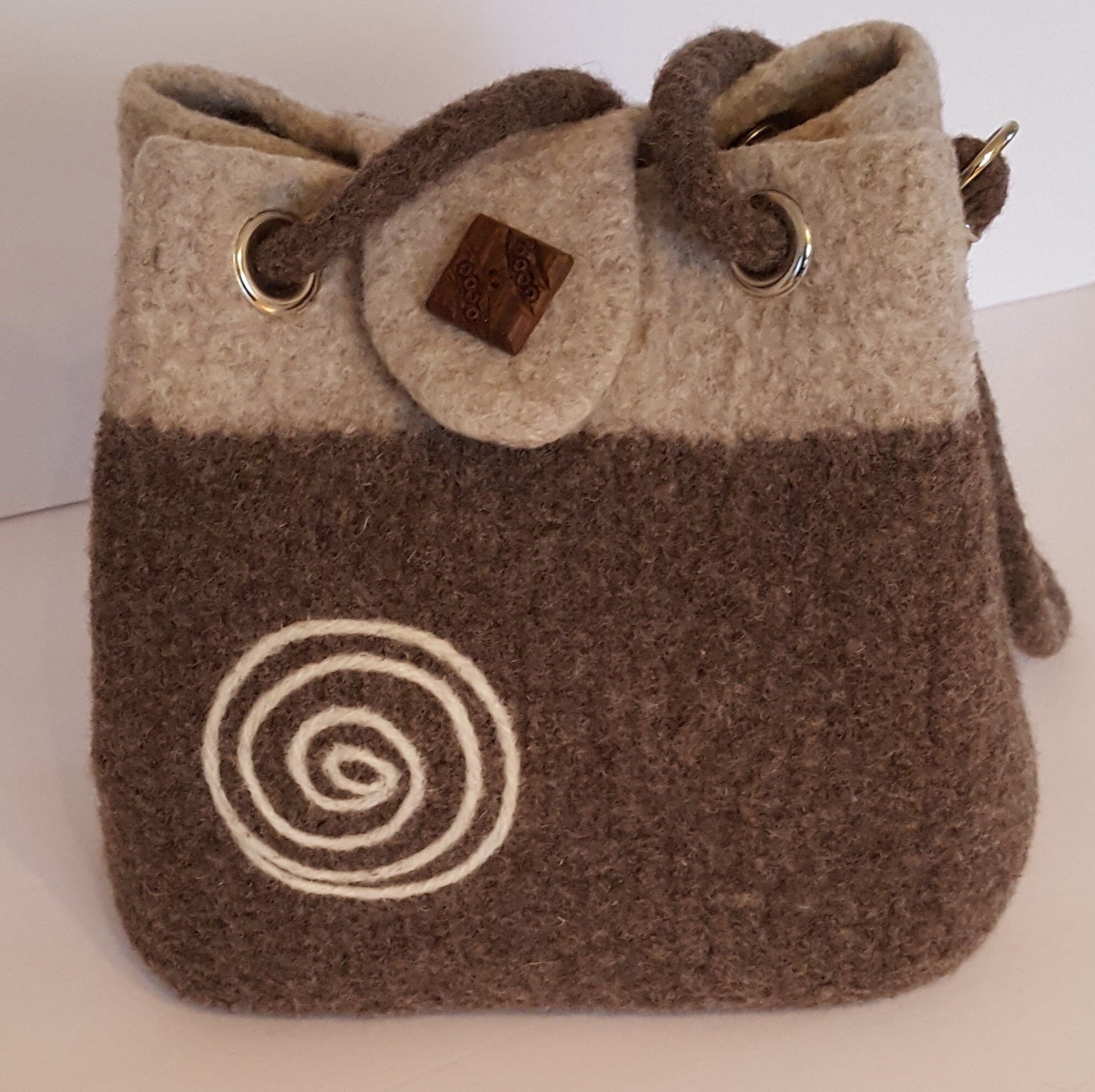Wool Felted purse handbag shoulder bag wool yarn felted Etsy