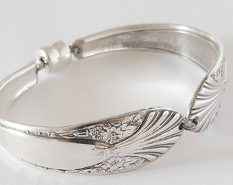 Spoon Bracelet, Radiance 1939, Antique Silver Plate Vintage Spoon, Bridesmaid Wedding Gifts Mothers Day Gifts for Her