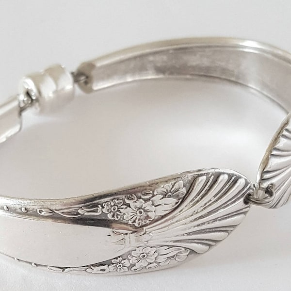 Spoon Bracelet, Radiance 1939, Antique Silver Plate Vintage Spoon, Bridesmaid Wedding Gifts Mothers Day Gifts for Her