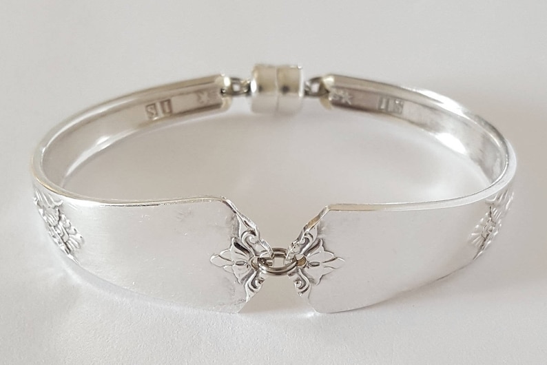 Spoon Bracelet Rogers Company Guild 1932 Antique Silver Plate Vintage Spoon Bridesmaid Gifts Gifts for Her Gifts for Mom Spoon Jewelry image 1