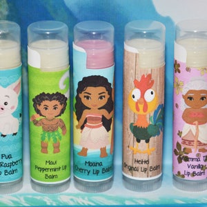 Moana Party Favors,  Moana Birthday Party, Moana Girl Present, Moana Lip Balm, Moana Party Decorations, Moana Party Supplies, Girl Birthday