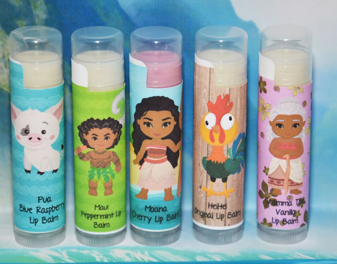Moana Lip Balm Set Moana Handmade Lip Balm Moana Easter | Etsy