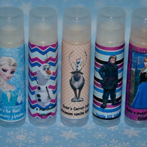 Lip Balm, Frozen Party Favors, Frozen Party Decorations, Frozen Party Supplies, Frozen Party Supplies Frozen Party Ideas Disney Frozen Party