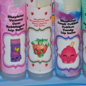 Shopkin Lip Balm, Shopkins Birthday Party Favors, Shopkins Party Favors, Shopkin Favors, Shopkin Gifts, Lipbalm, Custom Gift, Prizes, Girls