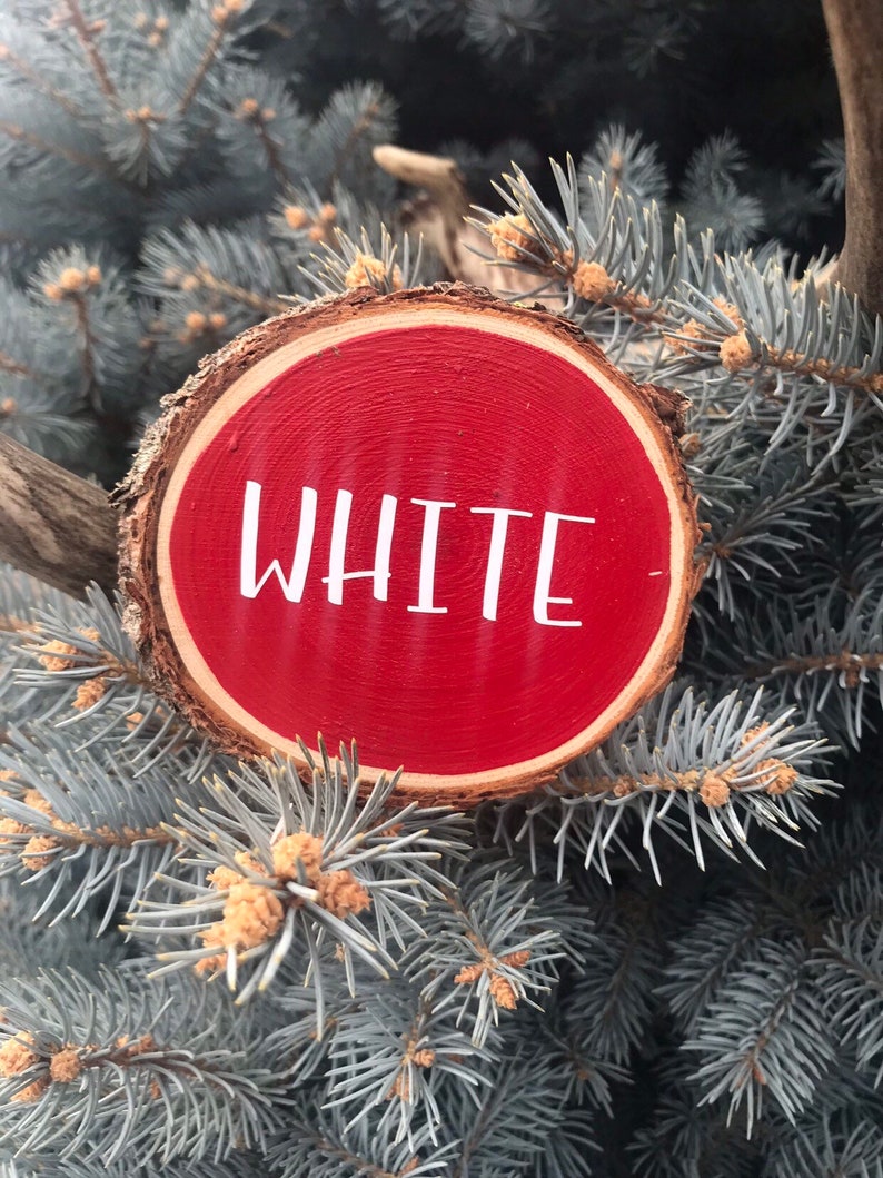 Best Opa Ever Wood Slice Ornament, Hand Crafted Wooden Slice Ornament, Rustic Christmas Ornament, Wood Slice Ornament Custom White on Red