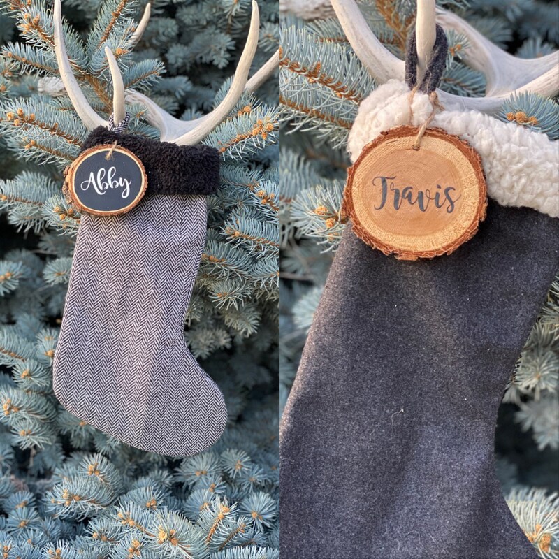 Stocking Name Tag - Etsy