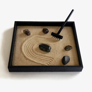 Office Decor Desk Decor Unique Gift for Teacher Mini Zen Garden Mindfulness Meditation Desktop Accessories Stress Relief Tranquility image 2