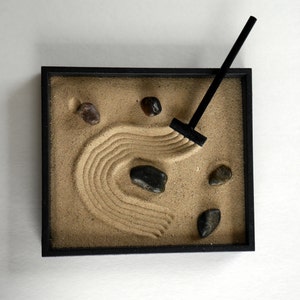 Office Decor Desk Decor Unique Gift for Teacher Mini Zen Garden Mindfulness Meditation Desktop Accessories Stress Relief Tranquility image 3