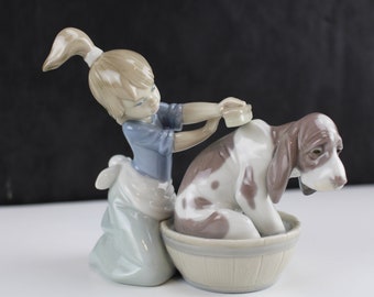 Lladro porcelain figurine “Bashful bather” #5455-Collectible interior home decor