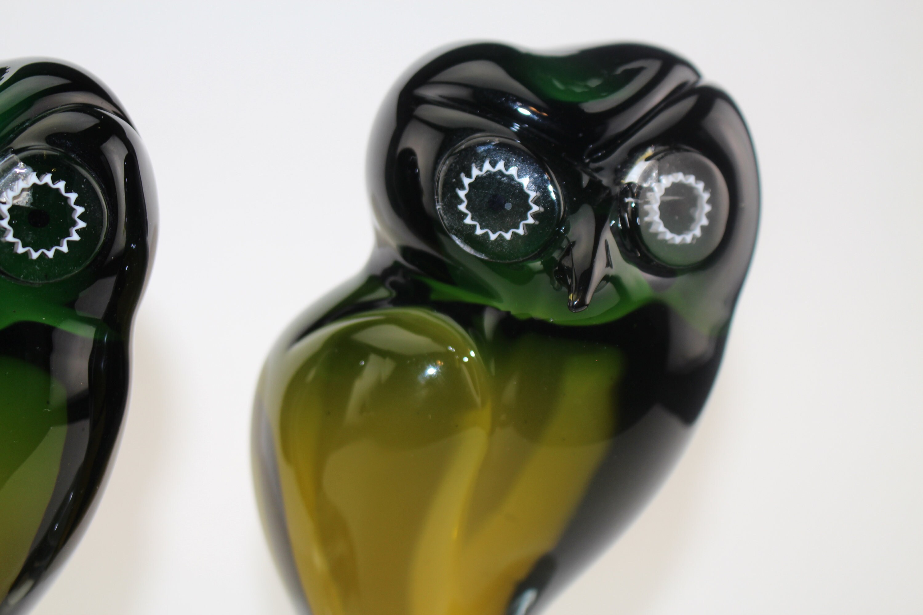 ヴィンテージ ムラーノガラス フクロウ彫刻：サルヴィアーティ