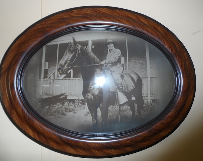 Antique Oval Bubble Glass Framephoto Frameframe Etsy