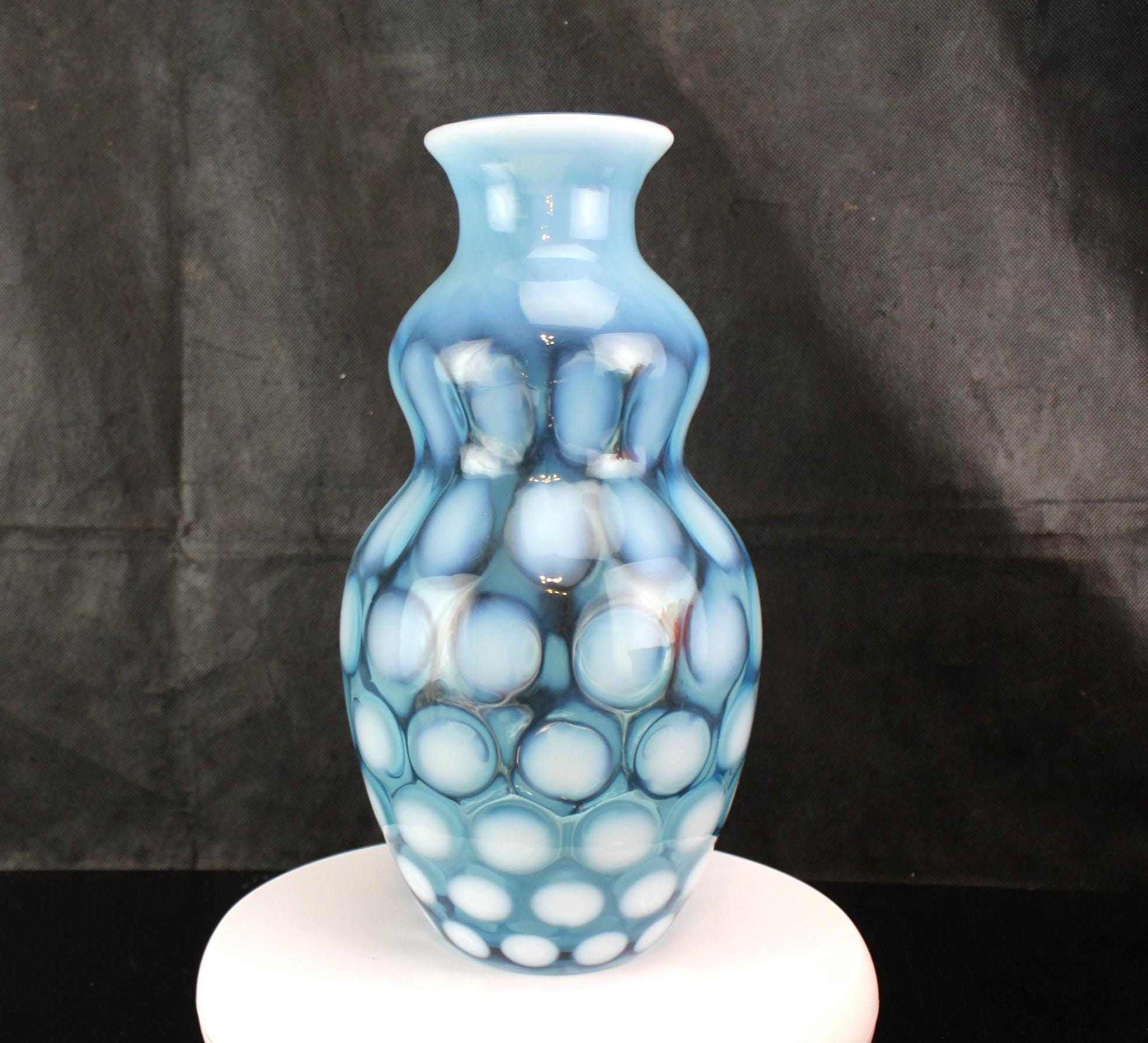 Fenton Coin Dot Vase - Etsy