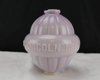 Milk Glass Sun Purple Lighting Rod/Weathervane Balls Lincon Neb W C Shinn-B