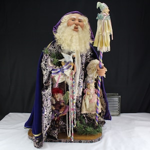 Handmade 26&quot; Tall  Saint Nicholas Doll Figurine-Christmas Magic by S. Nicholas No.0151-Holiday Decor
