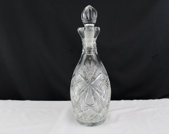 Barware Cut Crystal Glass Decanter With Stopper