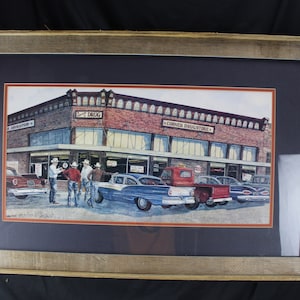 Vintage Art Print Lithograph signed and Numbered &quot;Drugstore Cowboys&quot; George Boutwell