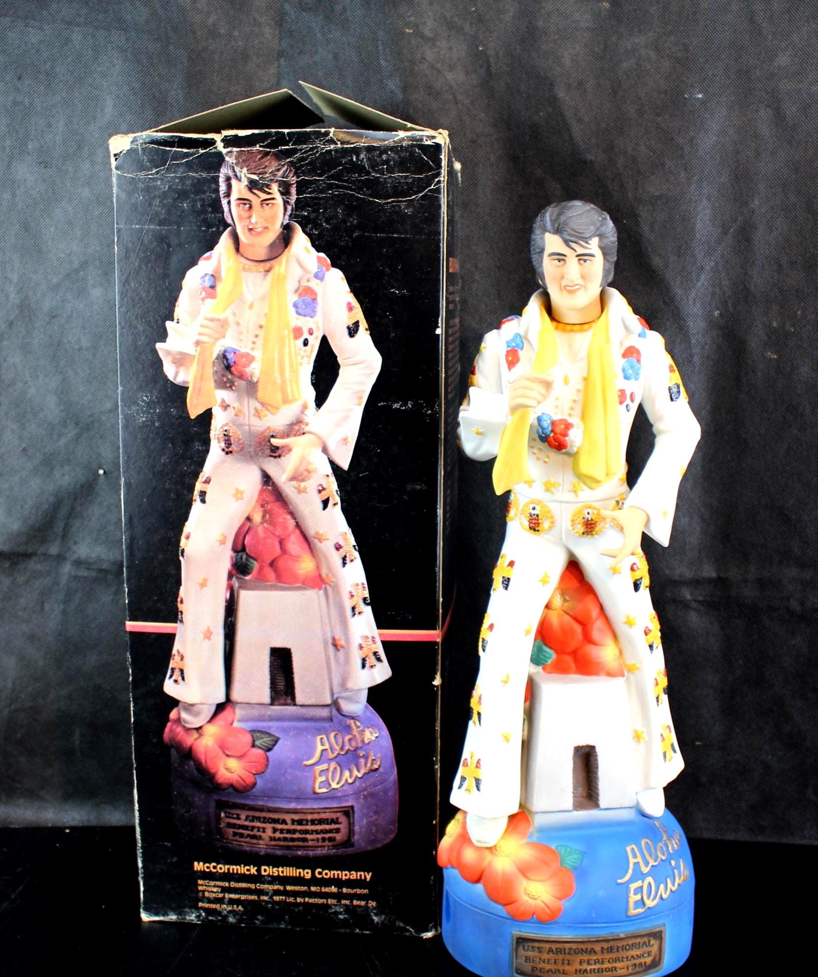 Vintage Mccormick Whiskey Elvis Presley Decanters
