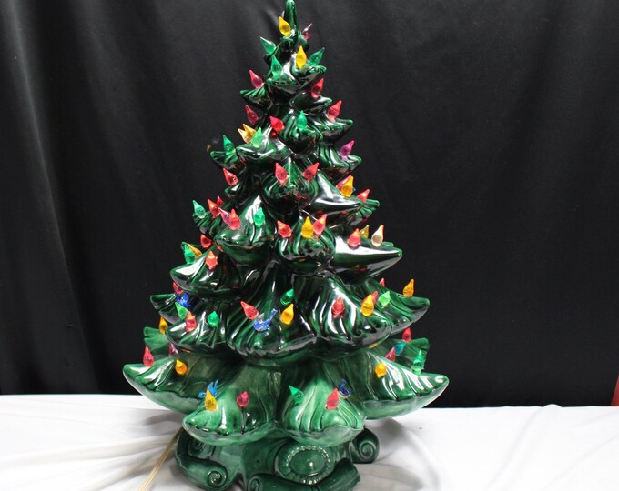 Vintage 20 Tall Ceramic Christmas Tree Lite up Bulbs and Etsy