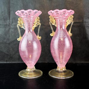 Pink Murano Vase - Etsy