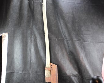 Vintage Antique Bush Axe / Brush Hook - 40" Wall Decor Accent