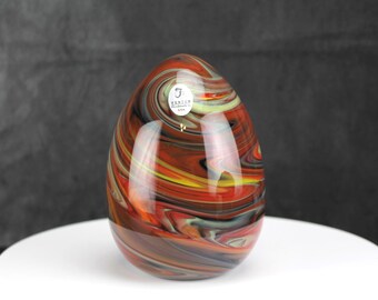 Fenton Art Glass Dave Fetty Signed Crayola Swirl Glass Egg  Limited Number #155/1250