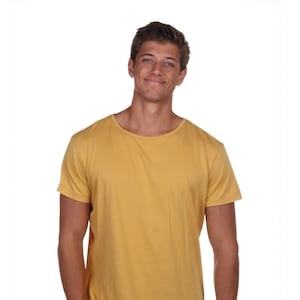 Mens Yellow Supima Cotton T shirt