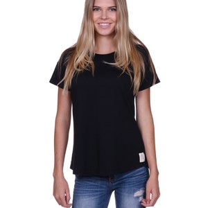 Women&#39;s Black Supima Cotton T-Shirt – Soft & Durable Everyday Essential