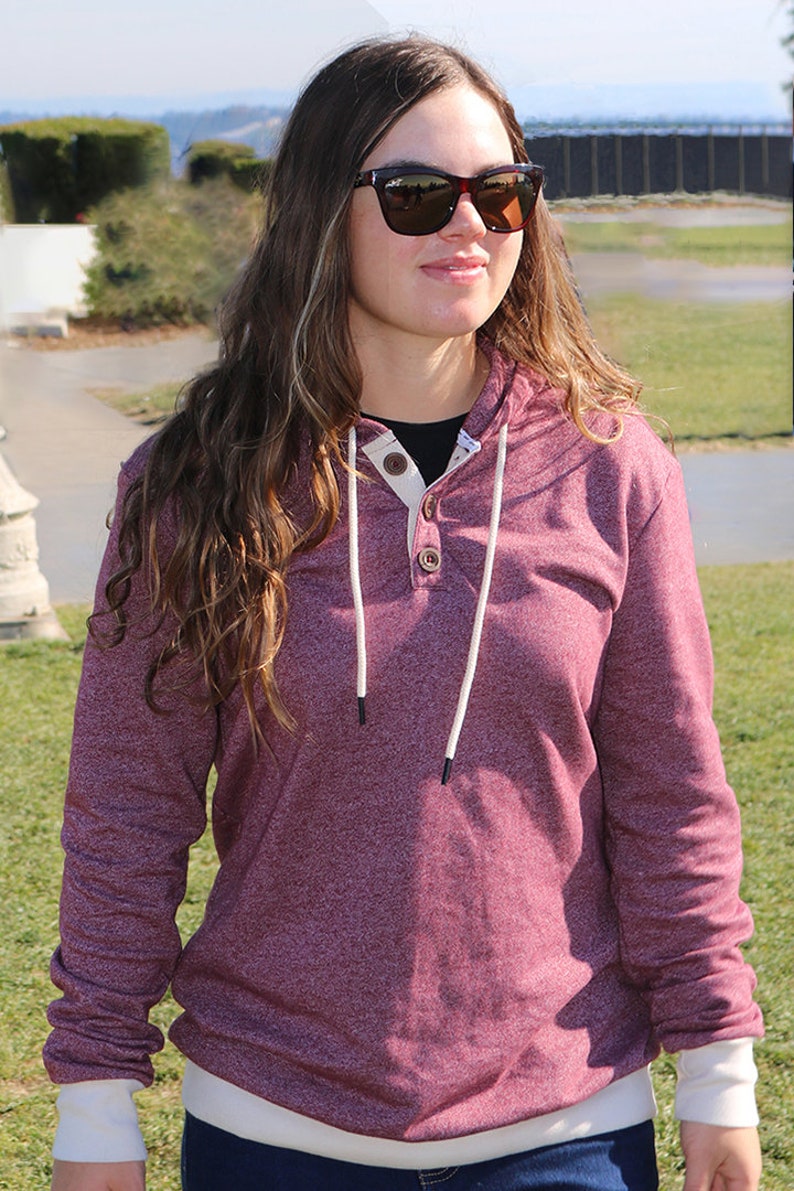 Pullover Hoodie – Soft Lightweight Cotton Blend image 2