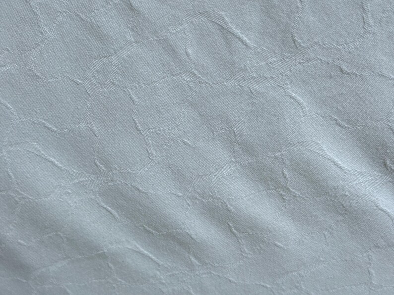 Large Vintage White Circular Round Tablecloth 80 Wedding Christmas