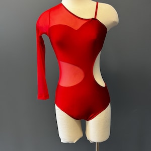 One Shoulder Sweetheart Dance Leotard